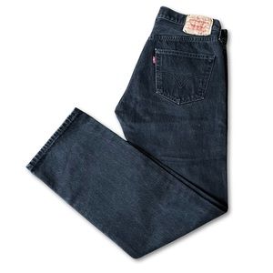 Levis 501XX Jeans Mens Size 33x32 Black Denim Button Fly Straight 2011 Mint